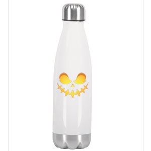 Creepy Halloween Jack O Lantern Jackolantern Pumpkin Face Costume Stainless Steel Insulated Water Bottle