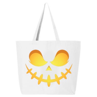 Creepy Halloween Jack O Lantern Jackolantern Pumpkin Face Costume 25L Jumbo Tote