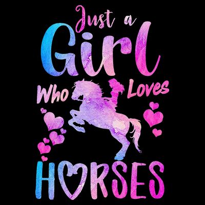 Cute Horse Just A Who Loves Horses Riding T-Shirt