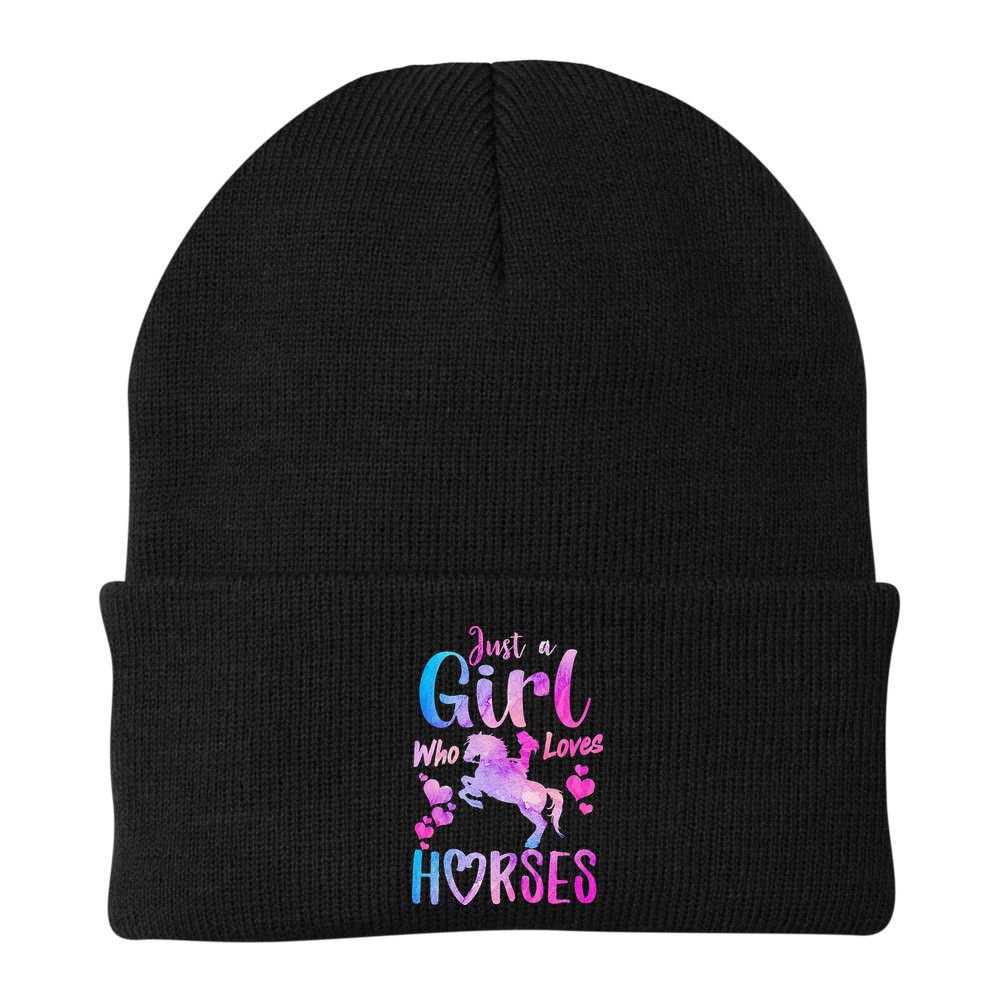 Cute Horse Just A Who Loves Horses Riding Beanie
