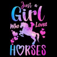 Cute Horse Just A Who Loves Horses Riding Drawstring Bag
