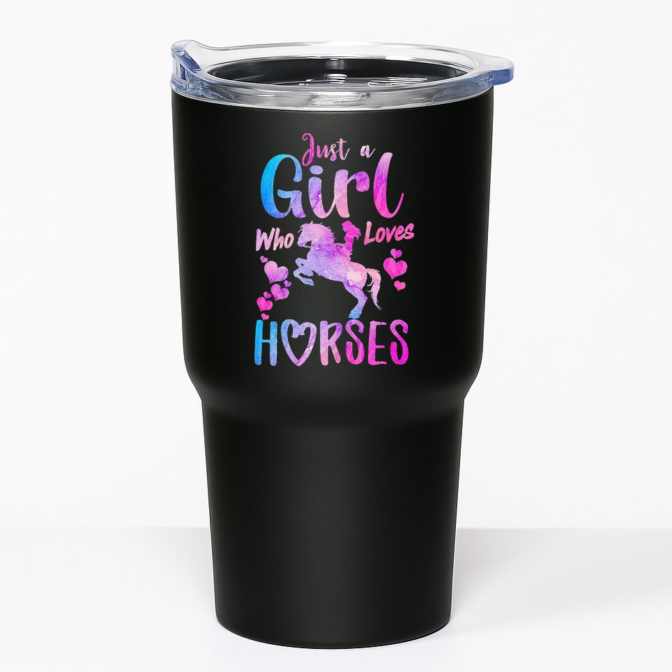 Cute Horse Just A Who Loves Horses Riding Tumbler