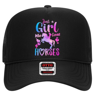 Cute Horse Just A Who Loves Horses Riding Trucker Hat