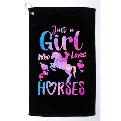 Cute Horse Just A Who Loves Horses Riding Golf Towel