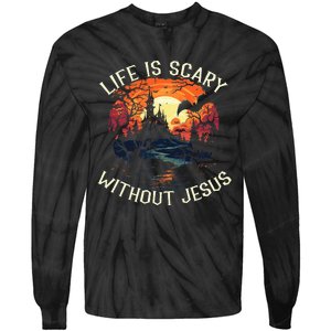 Christian Halloween Jesus Christ Trick Or Treat Christianity Tie-Dye Long Sleeve Shirt