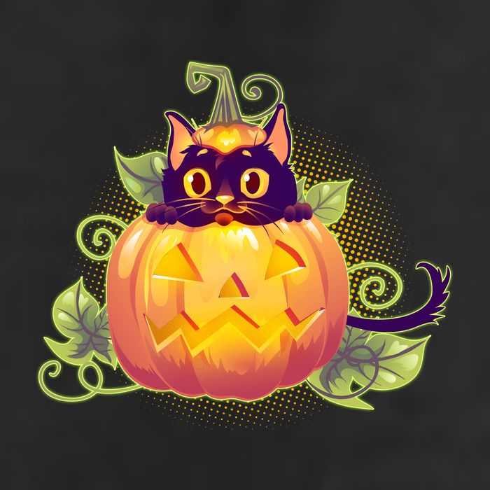 Cute Halloween Jackolantern PumpkinBlack Cat 11oz C Handle Ceramic Mug