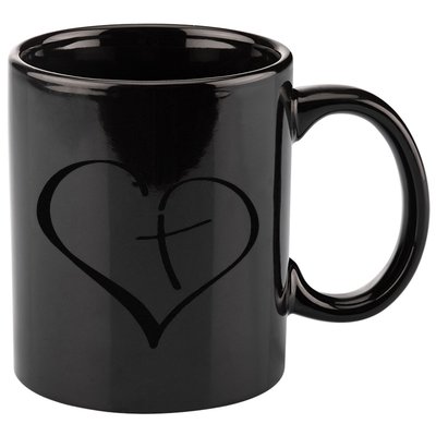Christian Heart Jesus Cross Religious Gifts Christian 11oz C Handle Ceramic Mug