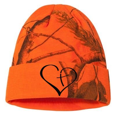 Christian Heart Jesus Cross Religious Gifts Christian Kati Licensed 12" Camo Beanie