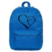 Christian Heart Jesus Cross Religious Gifts Christian 16 in Basic Backpack