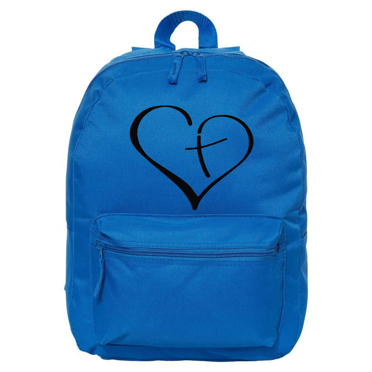 Christian Heart Jesus Cross Religious Gifts Christian 16 in Basic Backpack