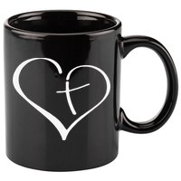 Christian Heart Jesus Cross Religious Gifts Christian 11oz C Handle Ceramic Mug