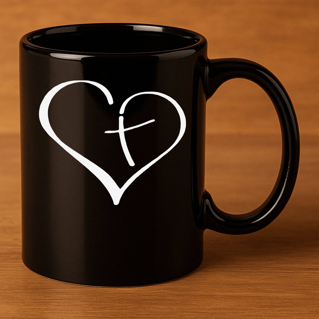 Christian Heart Jesus Cross Religious Gifts Christian 11oz C Handle Ceramic Mug