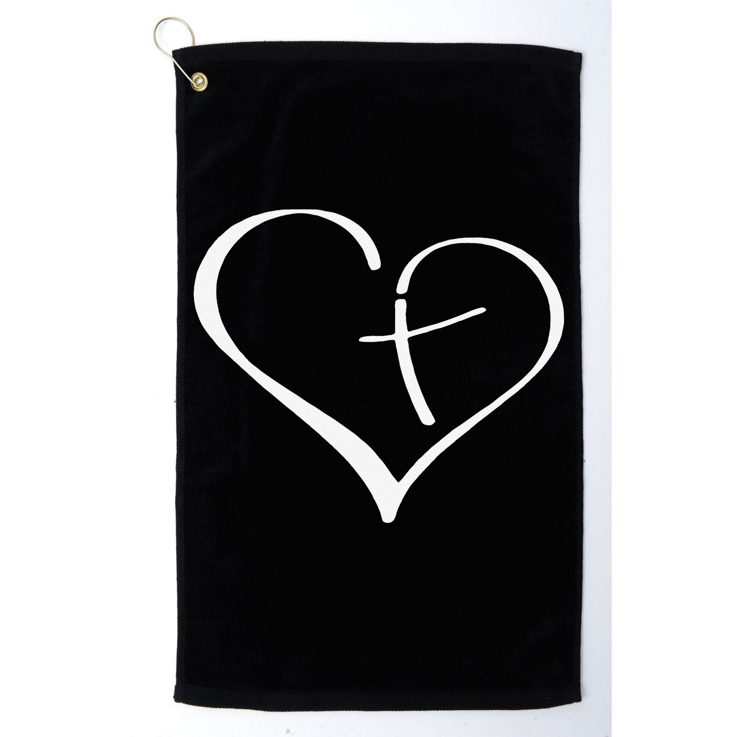 Christian Heart Jesus Cross Religious Gifts Christian Golf Towel