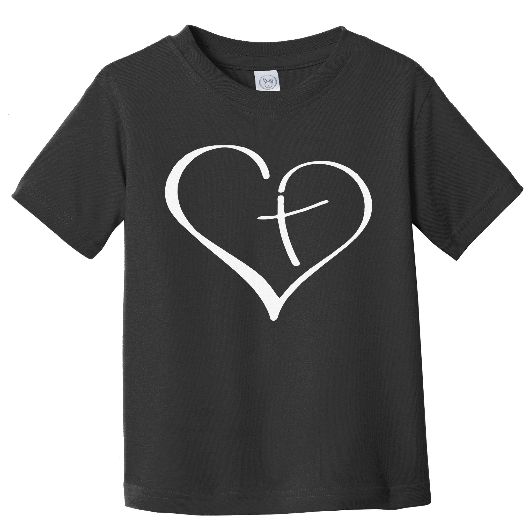 Christian Heart Jesus Cross Religious Gifts Christian Toddler T-Shirt
