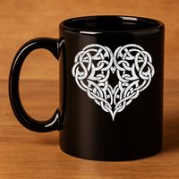 Celtic Heart Knot Tattoo 11oz C Handle Ceramic Mug