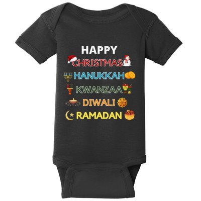 Christmas Hanukkah Kwanzaa Diwali Ramadan Baby Bodysuit