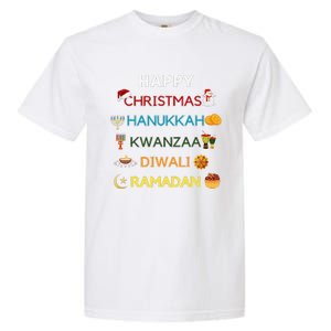 Christmas Hanukkah Kwanzaa Diwali Ramadan Garment-Dyed Heavyweight T-Shirt