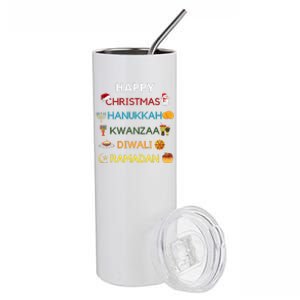 Christmas Hanukkah Kwanzaa Diwali Ramadan Stainless Steel Tumbler