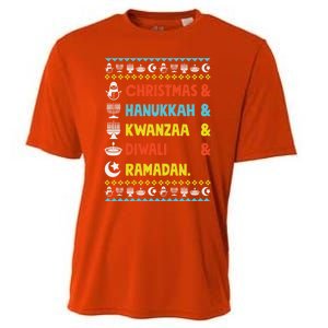 Christmas Hanukkah Kwanzaa Diwali Ramadan Funny Ugly Xmas Meaningful Gift Cooling Performance Crew T-Shirt