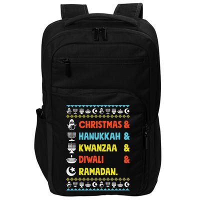 Christmas Hanukkah Kwanzaa Diwali Ramadan Funny Ugly Xmas Meaningful Gift Impact Tech Backpack