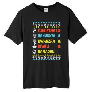 Christmas Hanukkah Kwanzaa Diwali Ramadan Funny Ugly Xmas Meaningful Gift Tall Fusion ChromaSoft Performance T-Shirt