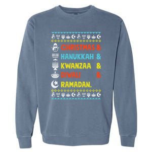 Christmas Hanukkah Kwanzaa Diwali Ramadan Funny Ugly Xmas Meaningful Gift Garment-Dyed Sweatshirt