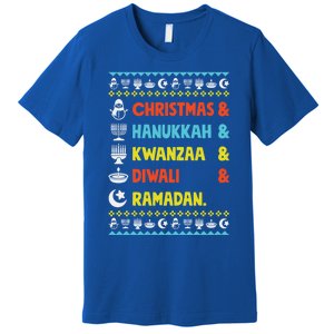 Christmas Hanukkah Kwanzaa Diwali Ramadan Funny Ugly Xmas Meaningful Gift Premium T-Shirt