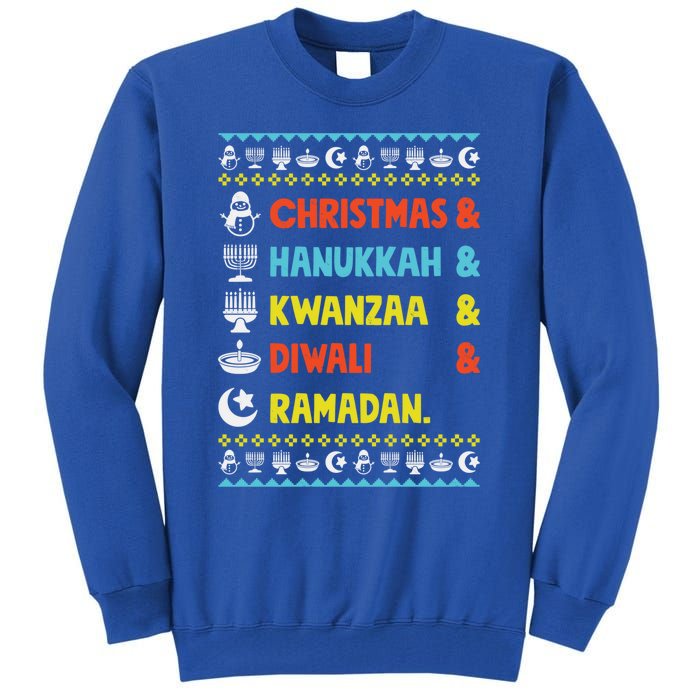 Christmas Hanukkah Kwanzaa Diwali Ramadan Funny Ugly Xmas Meaningful Gift Tall Sweatshirt