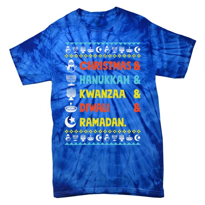 Christmas Hanukkah Kwanzaa Diwali Ramadan Funny Ugly Xmas Meaningful Gift Tie-Dye T-Shirt