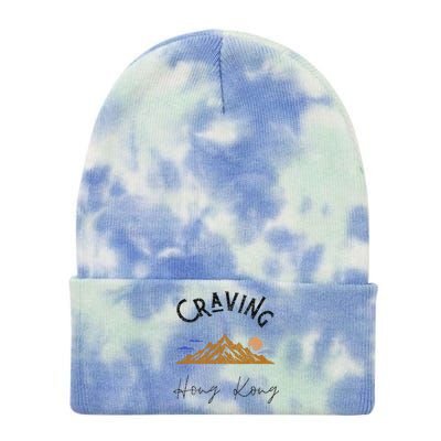 Craving Hong Kong Vintage Vacation Tie Dye 12in Knit Beanie