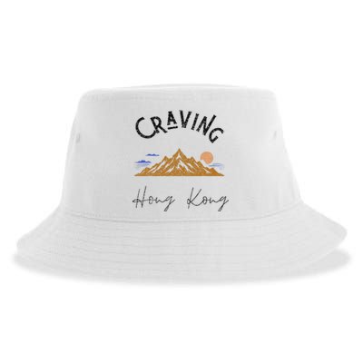 Craving Hong Kong Vintage Vacation Sustainable Bucket Hat