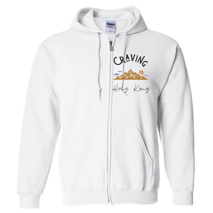 Craving Hong Kong Vintage Vacation Full Zip Hoodie