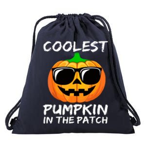 Cute Halloween Kids Coolest Pumpkin In The Patch Glasses Teens Gift Drawstring Bag