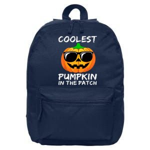 Cute Halloween Kids Coolest Pumpkin In The Patch Glasses Teens Gift 16 in Basic Backpack