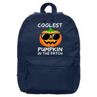 Cute Halloween Kids Coolest Pumpkin In The Patch Glasses Teens Gift 16 in Basic Backpack