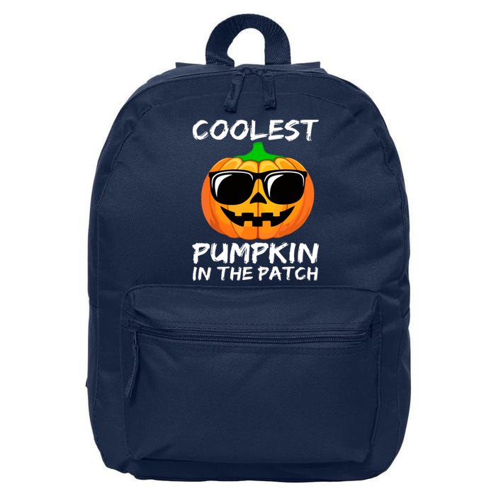 Cute Halloween Kids Coolest Pumpkin In The Patch Glasses Teens Gift 16 in Basic Backpack