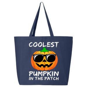 Cute Halloween Kids Coolest Pumpkin In The Patch Glasses Teens Gift 25L Jumbo Tote