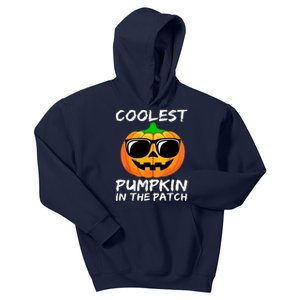 Cute Halloween Kids Coolest Pumpkin In The Patch Glasses Teens Gift Kids Hoodie