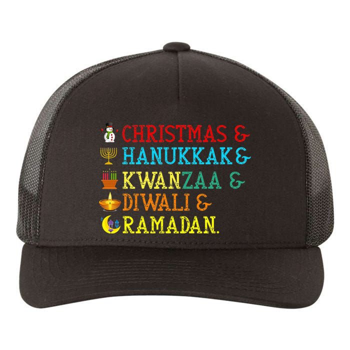 Christmas Hanukkah Kwanzaa Diwali Ramadan Yupoong Adult 5-Panel Trucker Hat