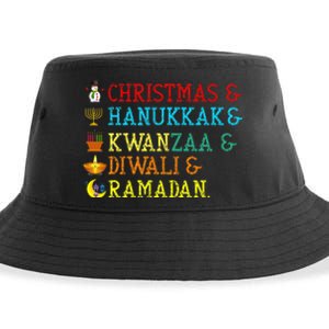 Christmas Hanukkah Kwanzaa Diwali Ramadan Sustainable Bucket Hat