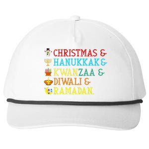 Christmas Hanukkah Kwanzaa Diwali Ramadan Snapback Five-Panel Rope Hat