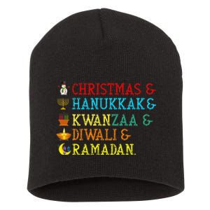 Christmas Hanukkah Kwanzaa Diwali Ramadan Short Acrylic Beanie