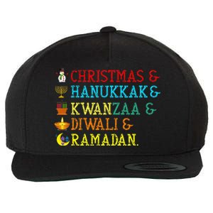 Christmas Hanukkah Kwanzaa Diwali Ramadan Wool Snapback Cap