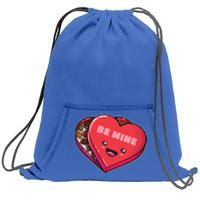 Chocolate Heart Kawaii Japanese Valentine's Day Be Mine Cool Gift Sweatshirt Cinch Pack Bag