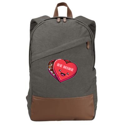 Chocolate Heart Kawaii Japanese Valentine's Day Be Mine Cool Gift Cotton Canvas Backpack