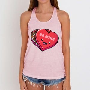 Chocolate Heart Kawaii Japanese Valentine's Day Be Mine Cool Gift Women's Knotted Racerback Tank