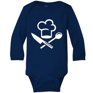 Chefs Hat Knife Funny Baby Long Sleeve Bodysuit