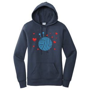 Crocheter Hearts Knitter Crocheting Lover Knit Yarn Knitting Funny Gift Women's Pullover Hoodie