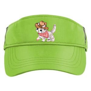 Cowboy Howdy Kitty Cute Cat Lover Western Trending Gift Idea Adult Drive Performance Visor