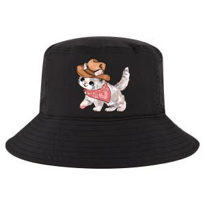 Cowboy Howdy Kitty Cute Cat Lover Western Trending Gift Idea Cool Comfort Performance Bucket Hat